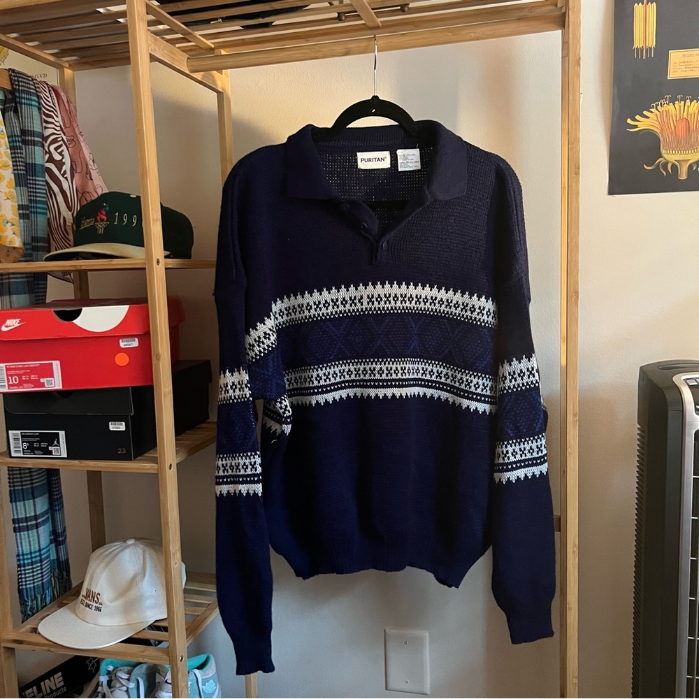 PULLOVER WINTER NAVY SWEATER